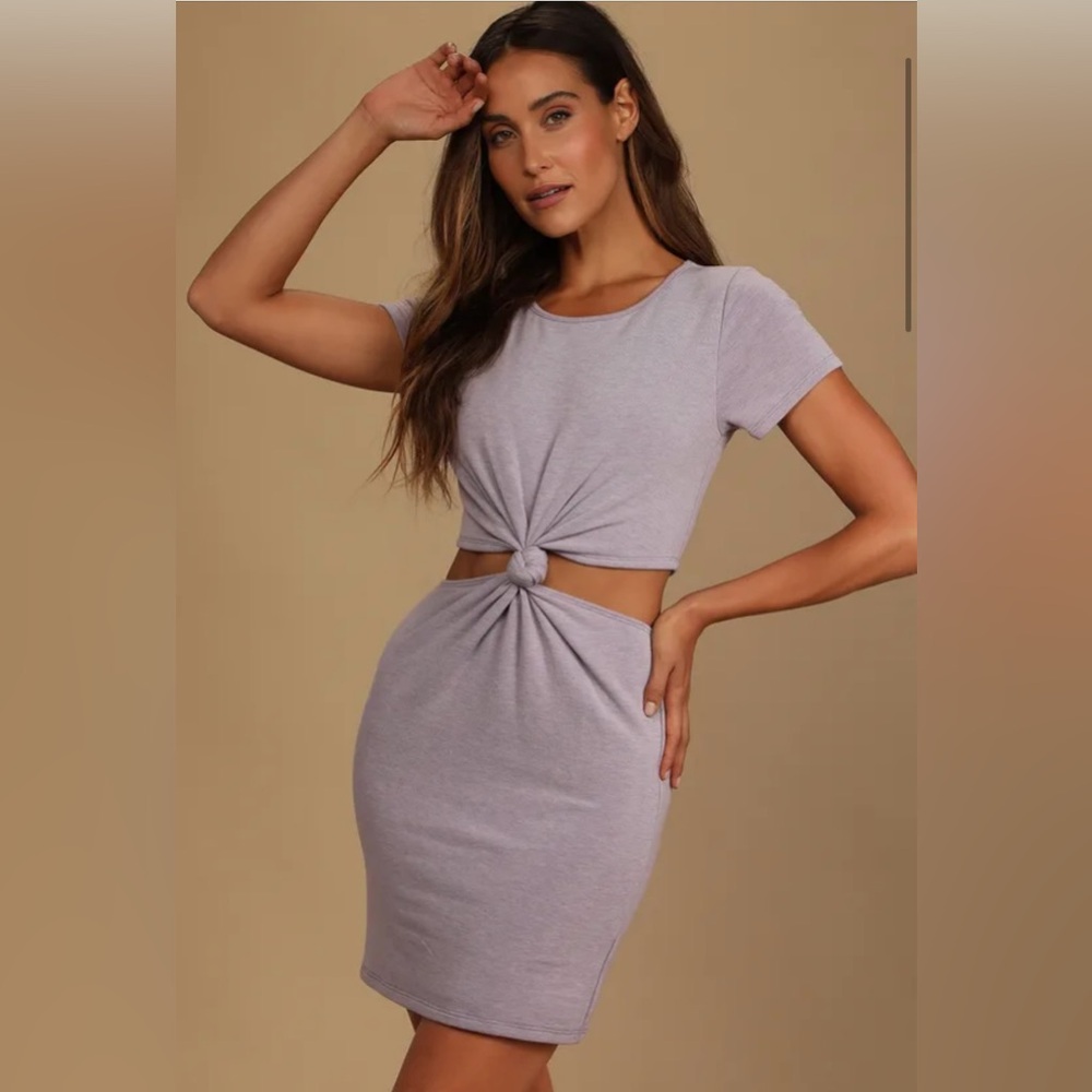 Lulus Knotted Cutout T-Shirt Dress || Small || NWT